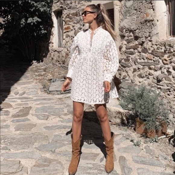 Zara texture mini dress WHITE - 4786/058 - Picture 2 of 13